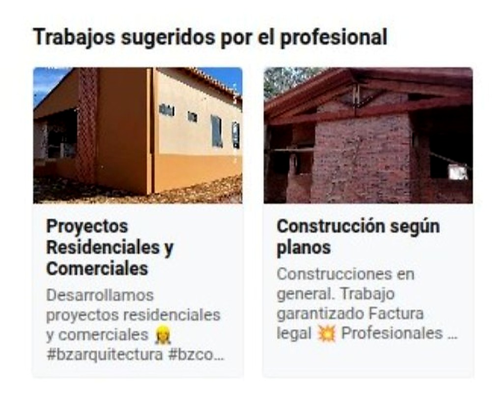 Listado de trabajos sugeridos